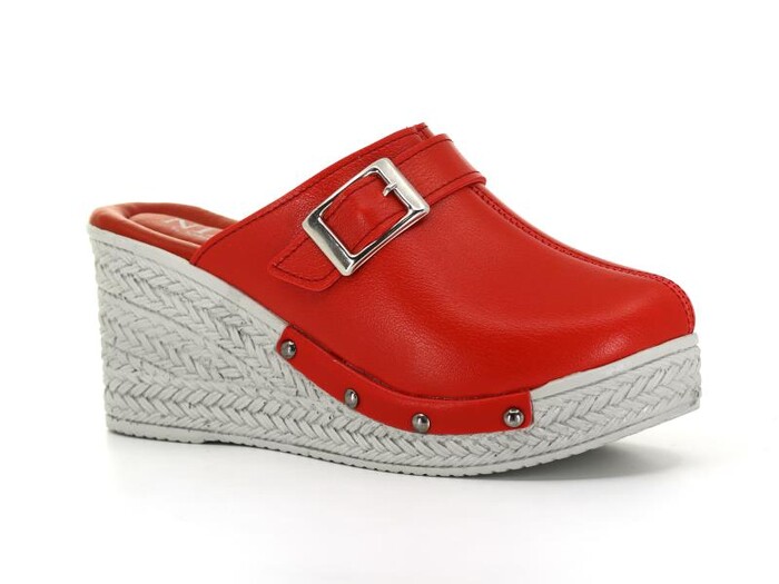 Daye Zenne 4653 Nil Yüksek Monta Kışlık Kapalı Terlik Kırmızı - Daye (1)