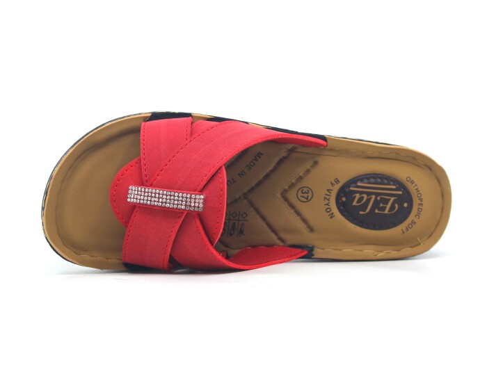 Vizyon Zenne 5814 Pedli Kutulu Günlük Terlik Kırmızı - 2