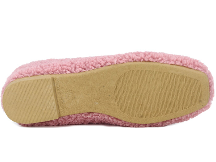 Ada Zenne Kürklü Babet Ayakkabı Pudra - 3