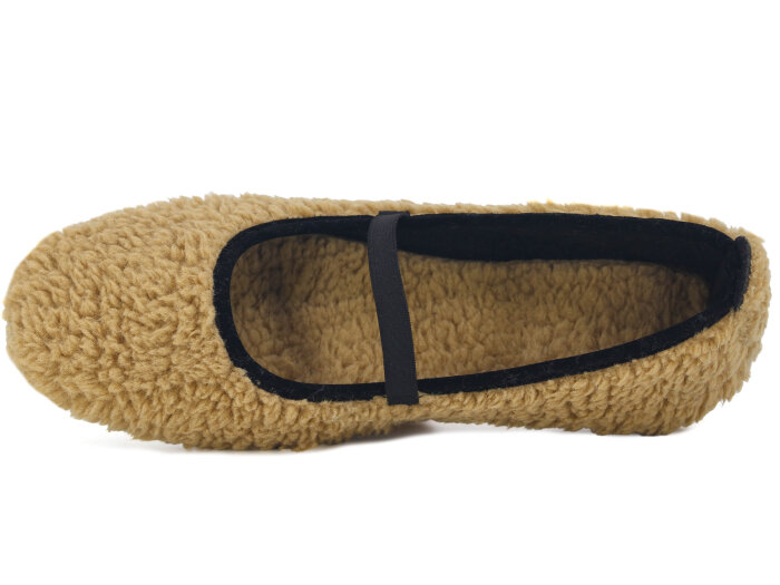 Ada Zenne Kürklü Babet Ayakkabı Taba - Ada (1)