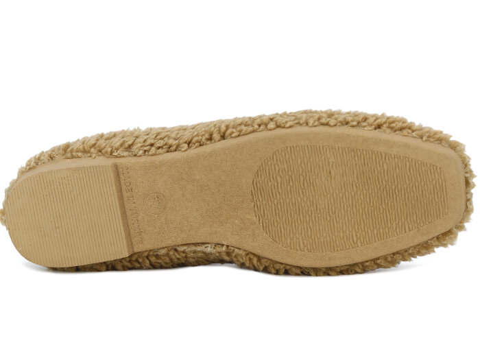 Ada Zenne Kürklü Babet Ayakkabı Taba - 3