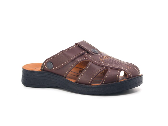 Akım Filet 701-1 Kapalı Joker Döngülü Terlik Kahve Mat - 1