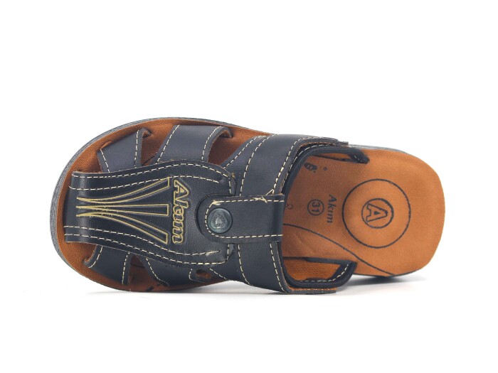 Akım Filet 701-1 Kapalı Joker Döngülü Terlik Siyah Mat - 2