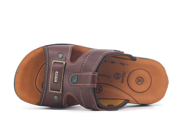 Akım Garson 800-1 Açık Joker Döngülü Terlik Kahve Mat - 2