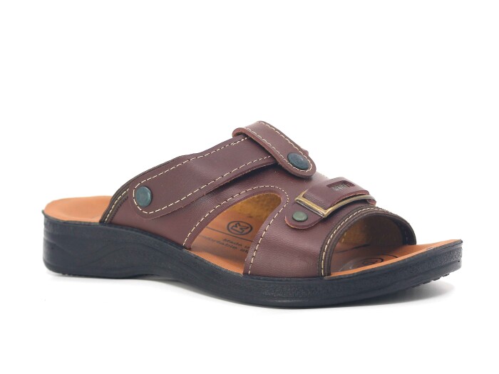 Akım Garson 800-1 Açık Joker Döngülü Terlik Kahve Mat - Akım