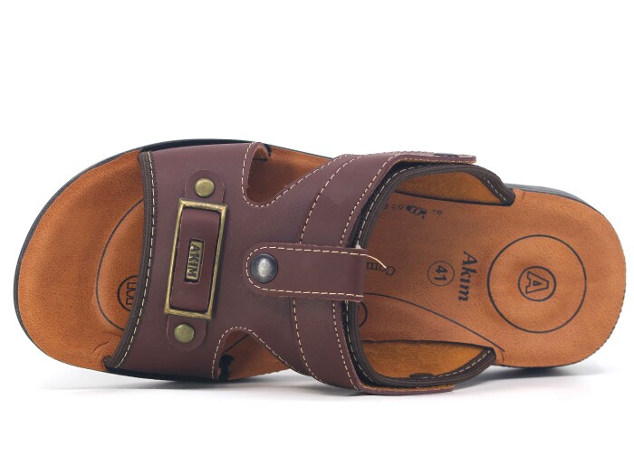 Akım Merdane 900-1 Açık Joker Döngülü Terlik Kahve Mat - Akım (1)