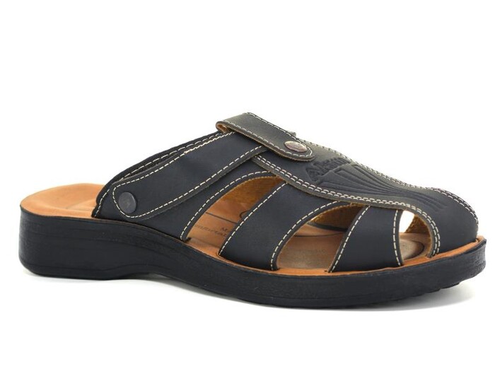 Akım Merdane 901-1 Kapalı Joker Büyük Beden Döngülü Terlik Siyah - Akım