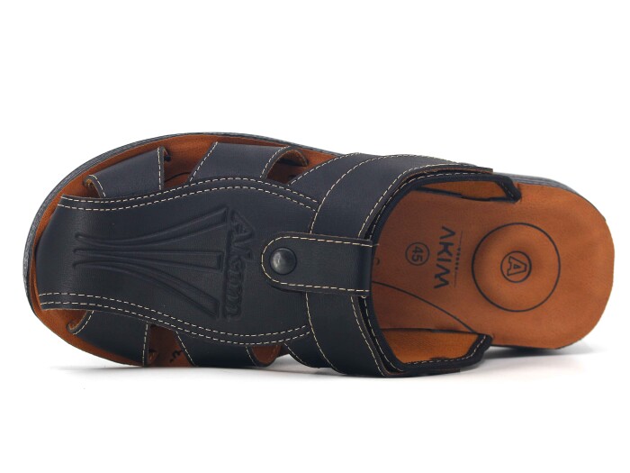 Akım Merdane 903-1 Kapalı Joker XXL Döngülü Terlik Siyah Mat - Akım (1)