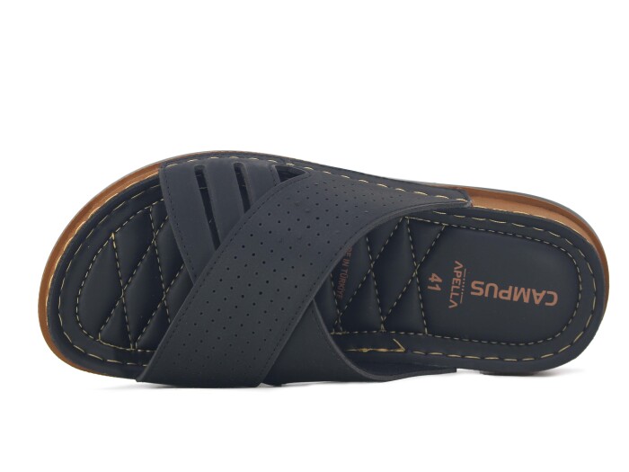 Akım Merdane 952-6 Campüs Çapraz Kutulu Günlük Terlik Siyah - Akım (1)