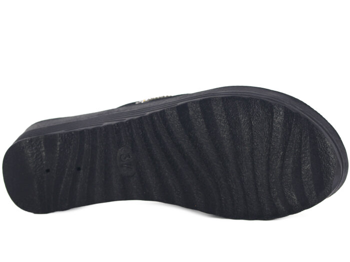 Akım Zenne 426-21 Zilan(2026) Kutulu Günlük Terlik Siyah Tekstil - 3