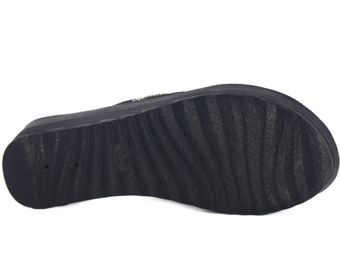 Akım Zenne 426-21 Zilan(2026) Kutulu Günlük Terlik Siyah Tekstil - 3