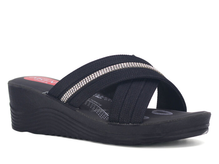 Akım Zenne 426-21 Zilan(2026) Kutulu Günlük Terlik Siyah Tekstil - Akım