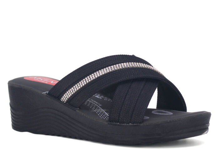 Akım Zenne 426-21 Zilan(2026) Kutulu Günlük Terlik Siyah Tekstil - 1