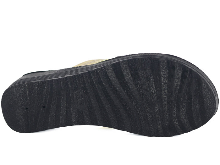 Akım Zenne 426-35 Zilan(2026) Kutulu Günlük Terlik Altın Rugan - 3