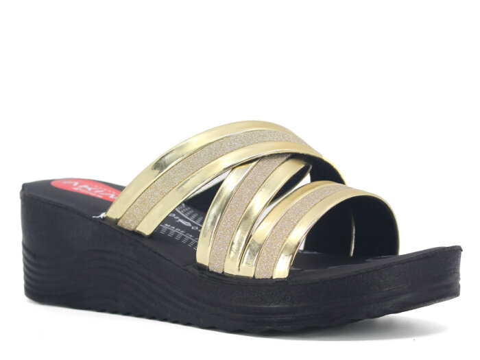 Akım Zenne 426-35 Zilan(2026) Kutulu Günlük Terlik Altın Rugan - 1