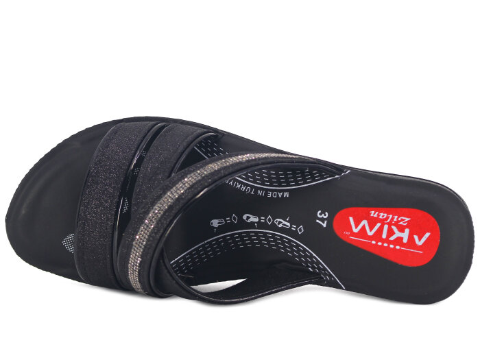 Akım Zenne 426-35 Zilan(2026) Kutulu Günlük Terlik Siyah Kumlu - Akım (1)