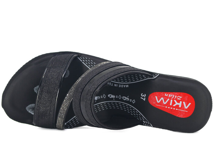 Akım Zenne 426-7 Zilan(2026) Kutulu Günlük Terlik Siyah Kumlu - Akım (1)