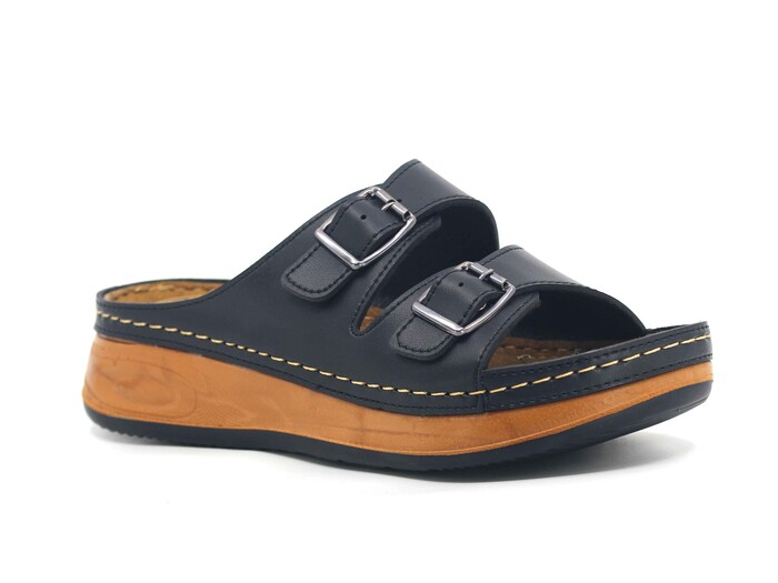 Akım Zenne 463-15 Sırma Kutulu Günlük Terlik Siyah - Akım