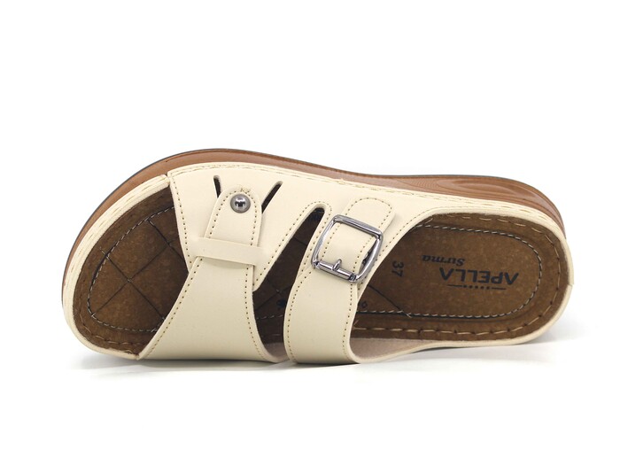 Akım Zenne 463-4 Sırma Kutulu Günlük Terlik Bej - Akım (1)