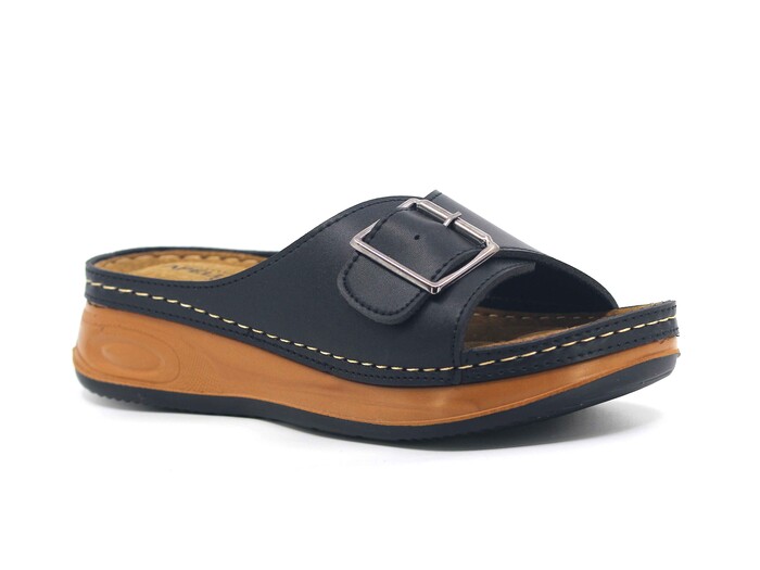 Akım Zenne 463-5 Sırma Kutulu Günlük Terlik Siyah - Akım