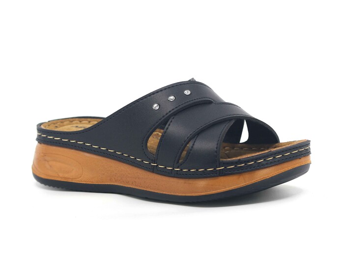 Akım Zenne 463-6 Sırma Kutulu Günlük Terlik Siyah - Akım