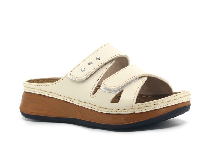 Akım Zenne 463-9 Sırma Kutulu Günlük Terlik Bej - Akım