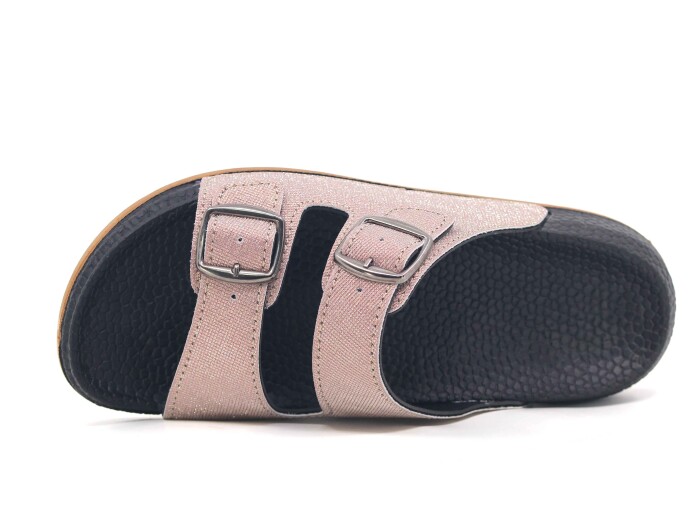 Akım Zenne 490-2 Klass Çift Toka Düz Kutulu Günlük Terlik Gül - Akım (1)