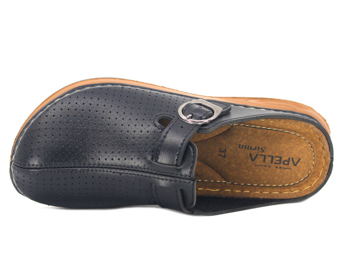 Apella Zenne 500-4 Sırma Kapalı Kutulu Kapalı Terlik Siyah - Apella (1)