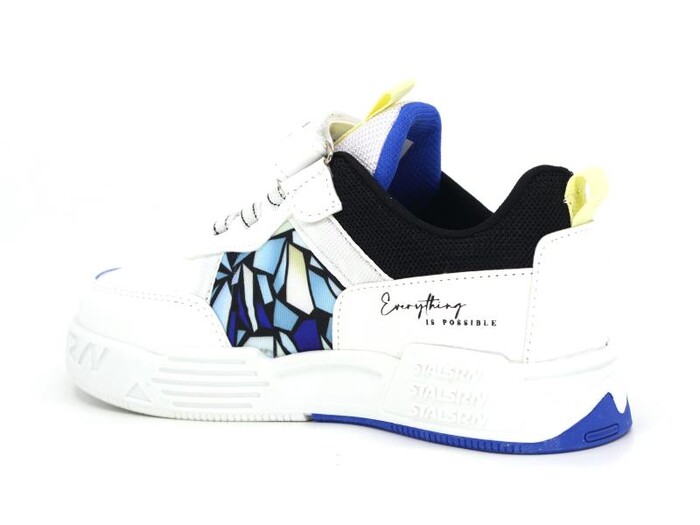 Alessio Filet 039 Cilt Spor Ayakkabı Beyaz - Saks Mavi