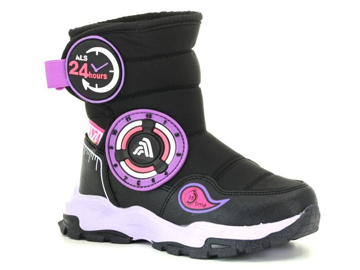 Alessio Filet 2221 Kar Botu Siyah - Lila - 1