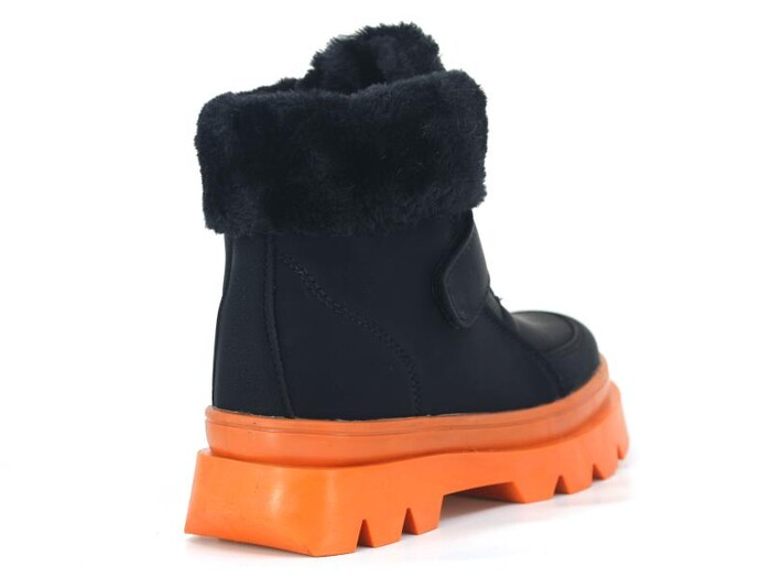 Alessio Filet 2317 Peluşlu Cırtlı Renkli Taban Bot Siyah - Kiremit - 3