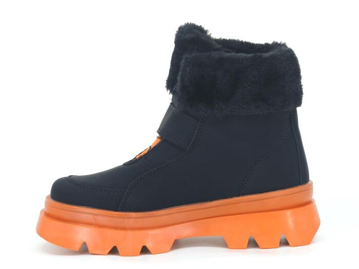 Alessio Filet 2317 Peluşlu Cırtlı Renkli Taban Bot Siyah - Kiremit - Alessio (1)