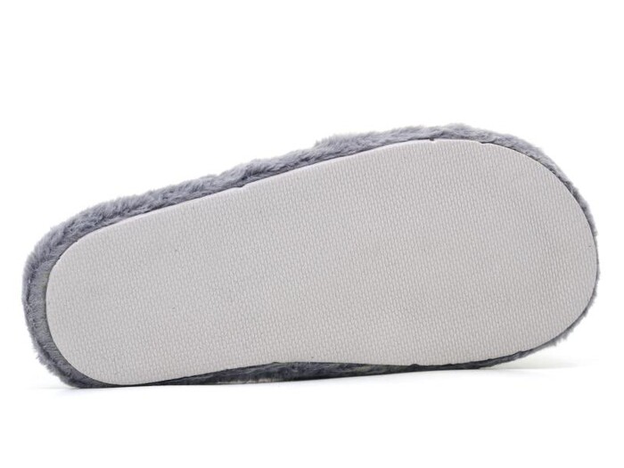 Almina Zenne 2024 Nakışlı Burnu Kapalı Atom Ev Terliği Gri - 3