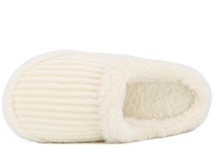 Almina Zenne 2025 Kombin Peluş Kapalı Atom Ev Terliği Ekru - 2