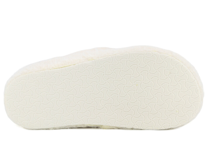 Almina Zenne 2025 Kombin Peluş Kapalı Atom Ev Terliği Ekru - 3