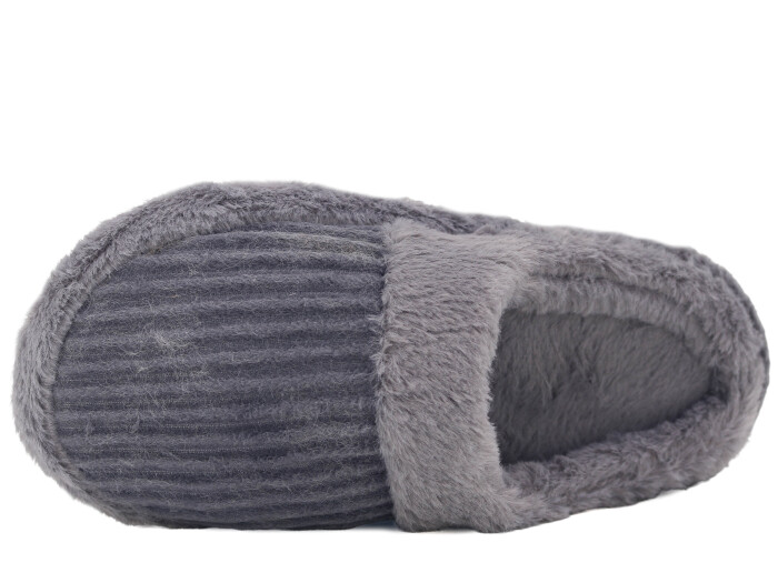 Almina Zenne 2025 Kombin Peluş Kapalı Atom Ev Terliği Gri - Almina (1)