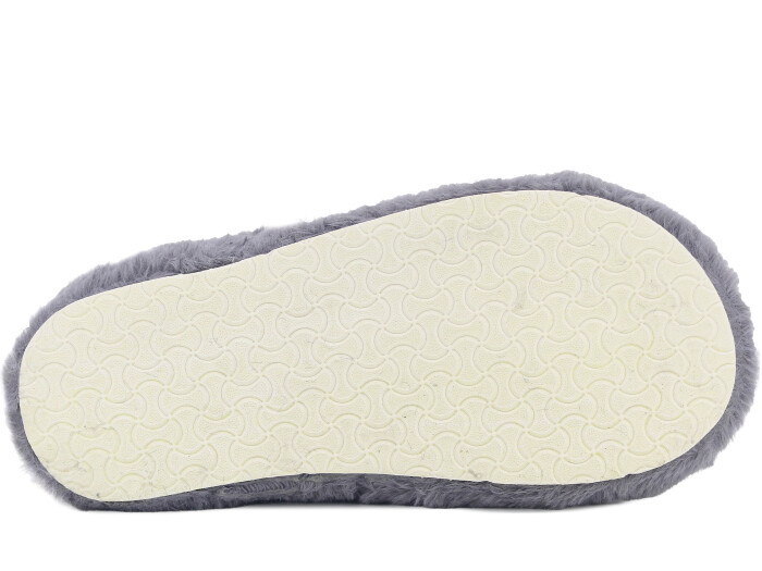 Almina Zenne 2025 Kombin Peluş Kapalı Atom Ev Terliği Gri - 3