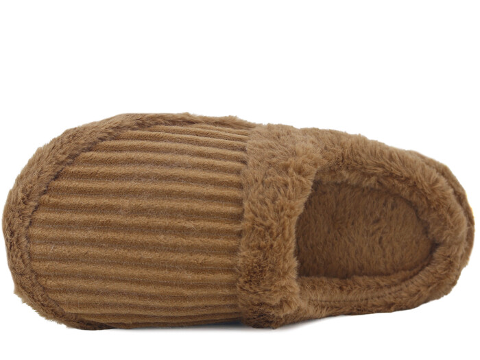 Almina Zenne 2025 Kombin Peluş Kapalı Atom Ev Terliği Kahve - Almina (1)