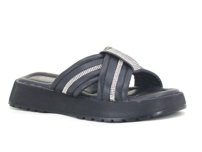 Almira Zenne T14 Taşlı Kutulu Günlük Terlik Siyah - Almira