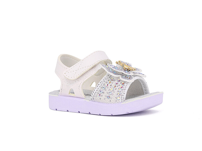 Apella Bebe 123-10 Popit Kız Sandalet Beyaz - Apella