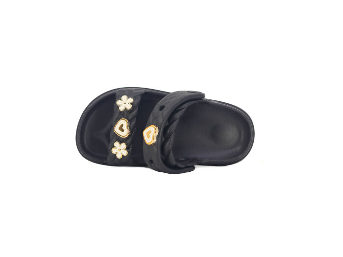 Apella Bebe E100-22 Karmen Lux Eva Terlik Taşlı Siyah - Apella (1)