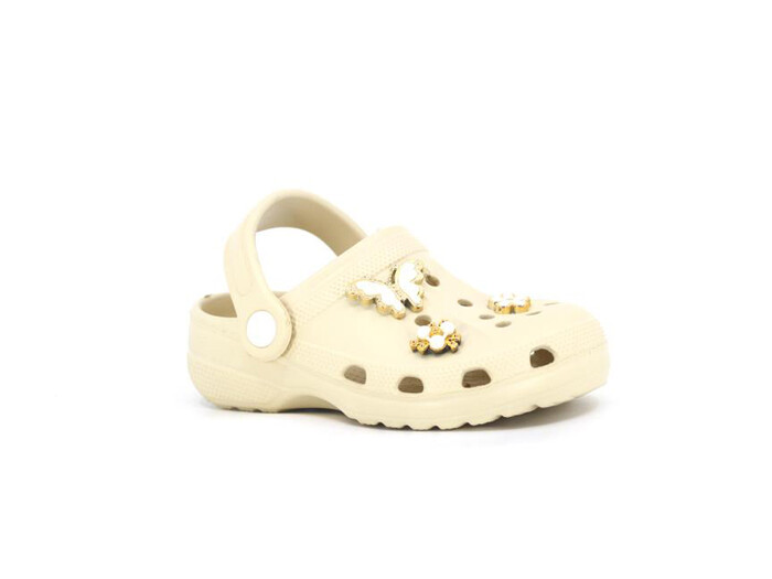 Apella Bebe E100-3 Eva Üç Etiketli Cross Terlik Taşlı Bej - 1