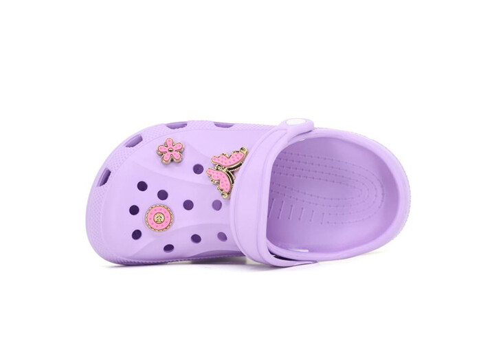 Apella Bebe E100-3 Eva Üç Etiketli Cross Terlik Taşlı Lila - 2