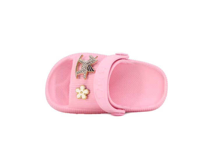 Apella Bebe E100-5 Döngülü Havlu Lux Eva Terlik Taşlı Açık Pembe - 2