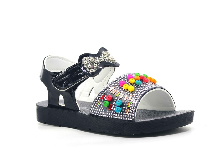 Apella Filet 323-37 Popit Sandalet Siyah - Apella