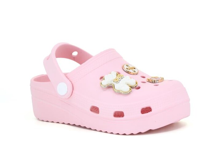 Apella Filet E300-6 Fiesta Taşlı Eva Cross Terlik Açık Pembe - Apella