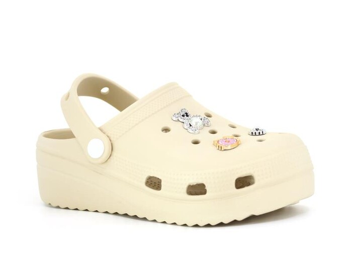 Apella Filet E300-6 Fiesta Taşlı Eva Cross Terlik Bej - Apella