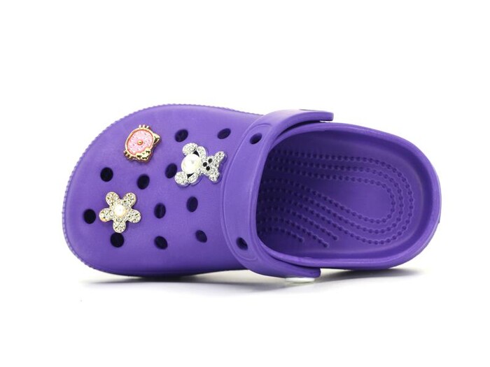 Apella Filet E300-6 Fiesta Taşlı Eva Cross Terlik Mor - Apella (1)