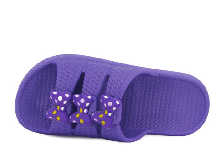 Apella Filet E300-15 Başak Örgülü Taşlı Lux Eva Terlik Mor - 2