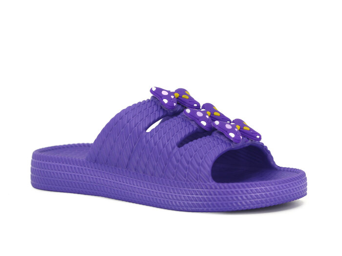 Apella Filet E300-15 Başak Örgülü Taşlı Lux Eva Terlik Mor 